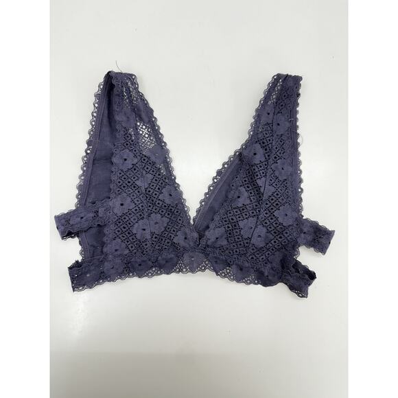 True by Rue 21 Womens Bralette Size Small Blue Lace Strappy Side - Picture 7 of 10